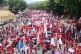 Chavista workers' day march to Miraflores Palace in Caracas 