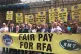 RMT's protest against the ‘derisory’ pay deal outside Pa