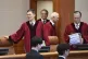 Judge Moon Hyung-bae (left) acting chief justice of South Ko