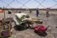 The belongings of people who crossed the border from Sudan s