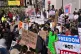 People take part in an anti-Trump protest in Trafalgar Squar