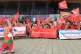 Striking local council workers protest in Cardiff, September