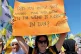 SUPPORT: Kurdish women in in Beirut, Lebanon, protest over t
