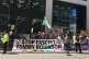 Antifascists protest against Tommy Robinson's supporters nea