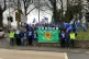 Teachers on the picket line outside Ysgol Brynhyfryd in Ruth