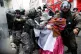 Bolivia coup police attack woman