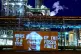 WARNING: A projection at the Grangemouth Oil Refinery in Fal