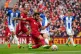 Liverpool's Mohamed Salah attempts a shot on goal during the