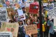 Students take part in a strike for the climate crisis outsid