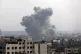 Smoke rises following Israeli bombardment on Gaza City, toda