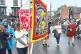 PRESENT AND CORRECT: The GFTU banner is paraded last week du