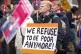 People take part in a trade union pay protest on Buchanan St