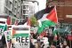 Protesters outside the Israeli embassy in London