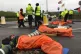 Stop the Demolitions activists blockade the main road into J
