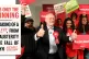 Labour leader Jeremy Corbyn at a rally at Hoxton Docks in Lo