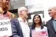 BEYOND SOLIDARITY: Jeremy Corbyn (2nd left), Zarah Sultana, 