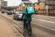 A Deliveroo delivery driver 