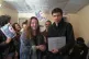 Bethany and Mustafa at the launch of the Refugee Journal