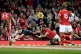 Wales' Liam Williams (left) scores his team's third try