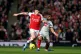 Arsenal's Declan Rice and Sheffield United's Gustavo Hamer (
