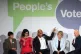 People's Vote advocates Caroline Lucas of the Green Party, L