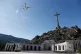 A helicopter removes fascist tyrant Francisco Franco's remai