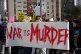 A protester at Los Angeles's demo against war with Iran, one
