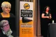 Researcher Maya Forstater on stage at the event, Pragna Pat