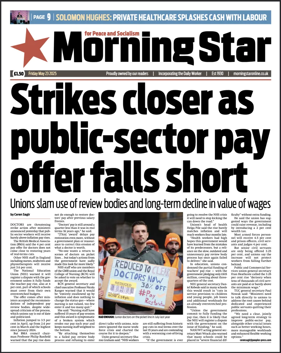 Morning Star Fri 23 May 2025